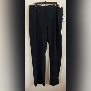Northern Reflections Pants Womens 18 Black Town Stretch Zip Straight Leg New